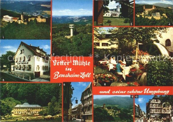 Bensheim Bergstrasse Vetters Mühle Burg Frankenstein Melibok