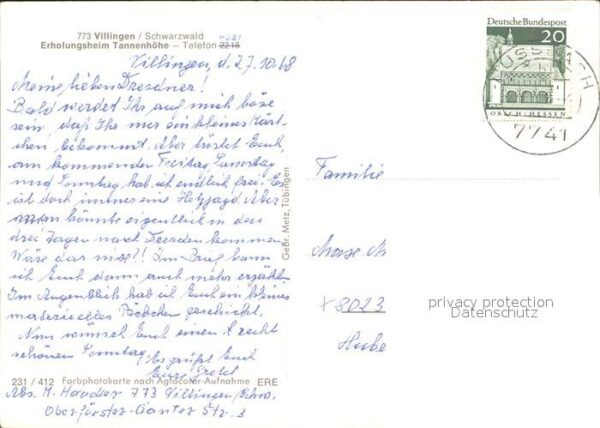 Villingen-Schwenningen Erholungsheim Tannenhöhe – Bild 2
