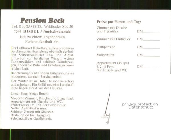 Dobel Schwarzwald Pension Beck – Bild 2