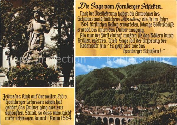 Hornberg Schwarzwald Die Sage vom Hornberger Schiessen Denkm