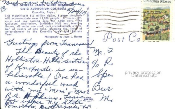 Knoxville Tennessee General James White Memorial – Bild 2