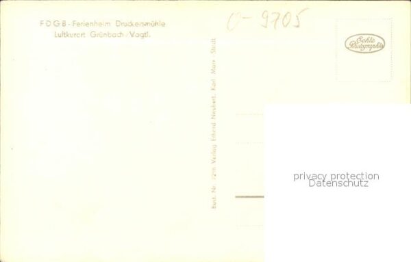 Gruenbach Vogtland FDGB Ferienheim Druckersmühle – Bild 2