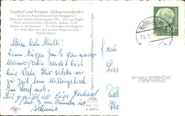 Rosshaupten Forggensee Gasthof Pension Schwarzenbach – Bild 2