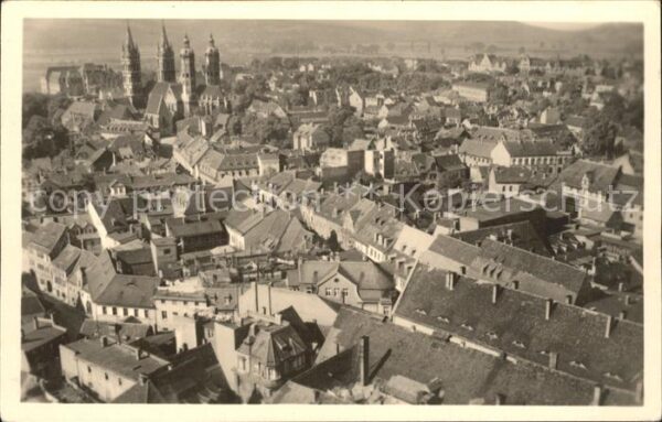 Naumburg Saale Blick vom Wenzelsturm Dom Unstruttal