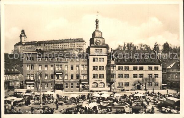 Rudolstadt Markt mit Schloss