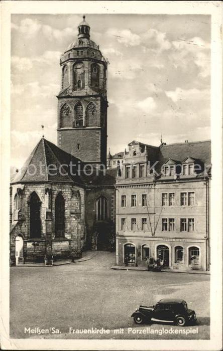 Meissen Elbe Sachsen Frauenkirche mit Porzellanglockenspiel