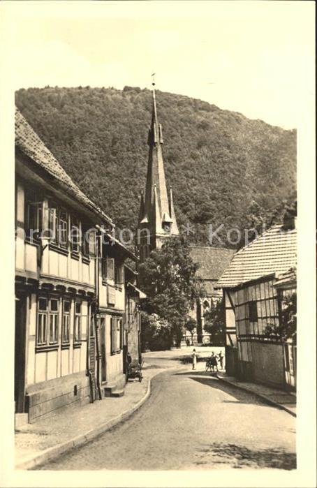 Ilfeld Suedharz Obertor mit Kirche