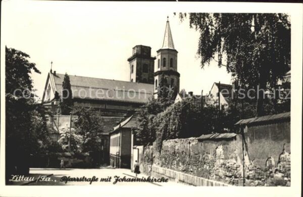 Zittau Pfarrstrasse mit Johanniskirche