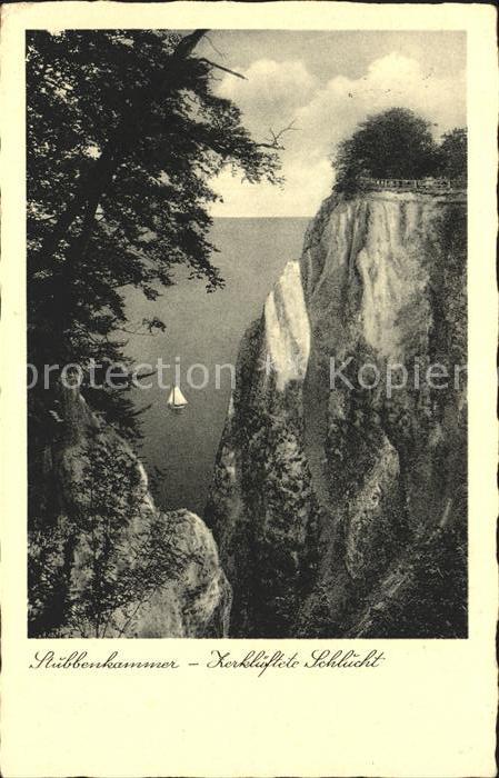 Stubbenkammer Ruegen Zerklüftete Schlucht