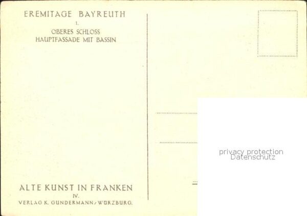 Bayreuth Eremitage Bayreuth Oberes Schloss Haupt – Bild 2