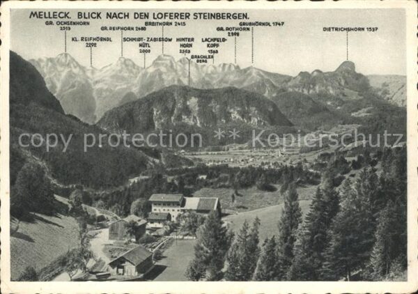 Bad Reichenhall Gasthaus Melleck mit Loferer Steinberge