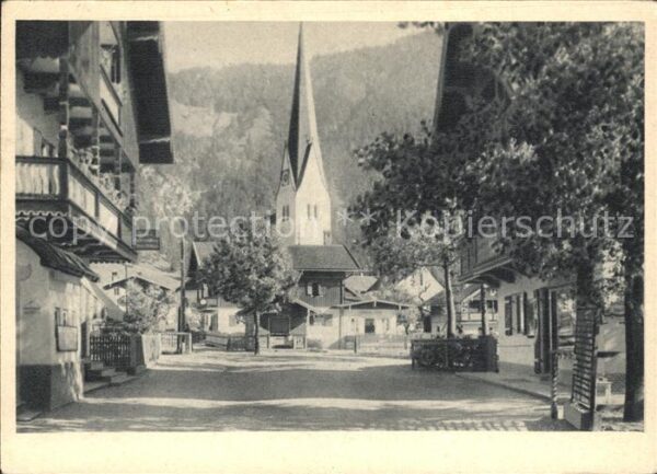 Bayrischzell Dorfpartie mit Kirche
