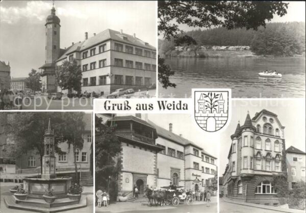 Weida Thueringen Markt Rathaus Auma-Talsperre Cafe Museu