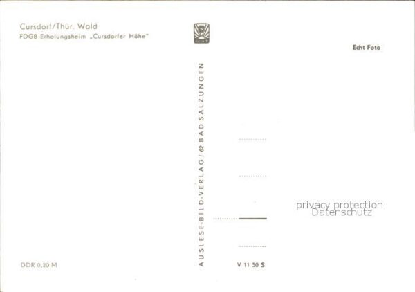 Cursdorf FDGB Erholungsheim Cursdorfer Höhe – Bild 2