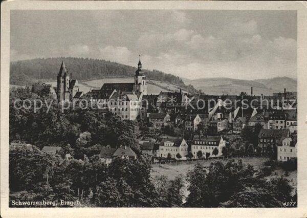 Schwarzenberg Erzgebirge Ortsansicht Kirchen
