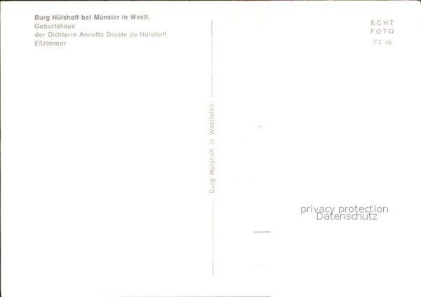 Muenster Westfalen Burg Hülshoff Geburtshaus der Annette D – Bild 2
