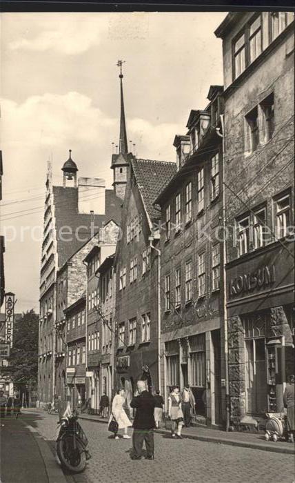 Poessneck Steinweg mit Rathaus