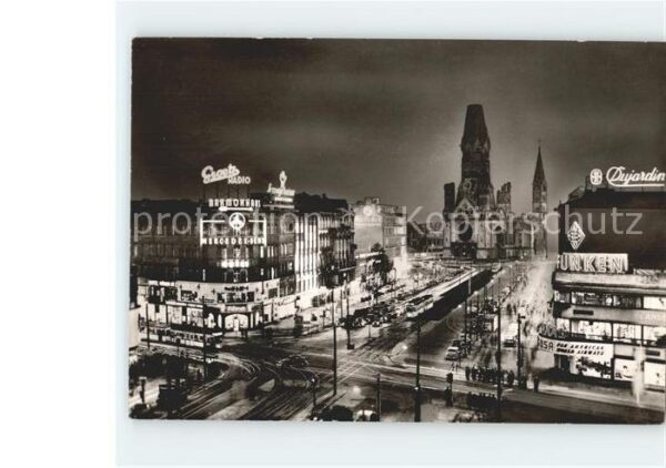 Berlin bei Nacht Kurfürstendamm Kaiser Wilhelm