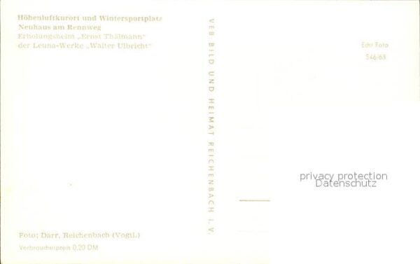 Neuhaus Rennweg Erholungsheim Ernst Thälmann – Bild 2