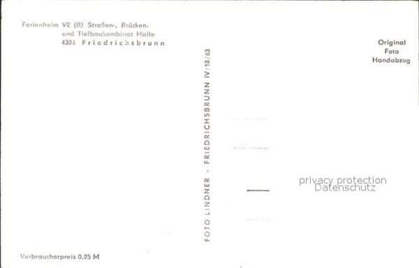Friedrichsbrunn Harz Ferienheim Tiefbaukombinat Halle – Bild 2