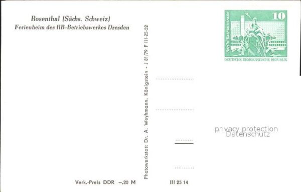 Rosenthal-Bielatal Ferienheim des RB-Betriebswerkes Dresen – Bild 2