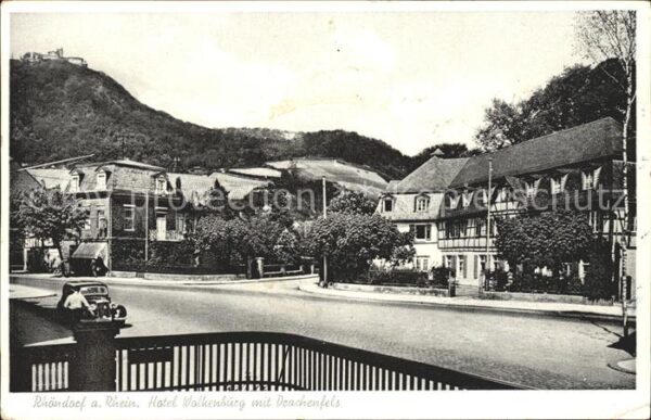 Rhoendorf Hotel Walkenburg mit Drachenfels
