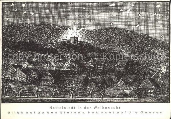 Nettelstedt Weihnachtskarte Künstlerkarte