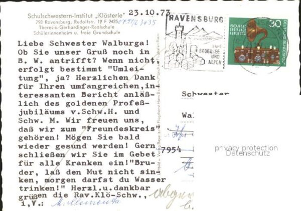Ravensburg Wuerttemberg Fliegeraufnahme Schulschwestern-Institu – Bild 2