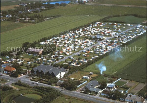 Buesum Nordseebad Fliegeraufnahme Camping in Lee