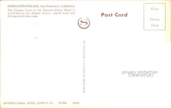 San Francisco California Sheraton-Palace – Bild 2