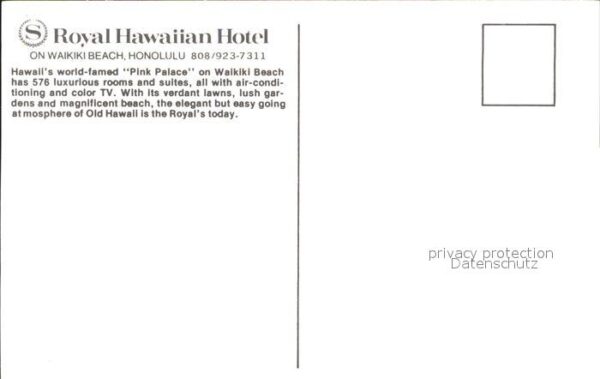 Honolulu Hotel Royal Hawaiian – Bild 2