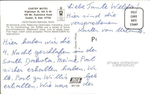 South Dakota US-State Motel Custer – Bild 2