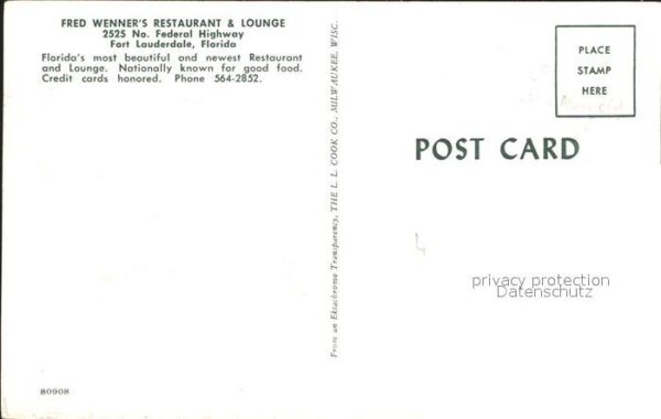 Fort Lauderdale Fred Wenner`s Restaurant and Lounge – Bild 2