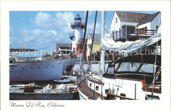 Marina Del Rey Hafen mit Leuchtturm