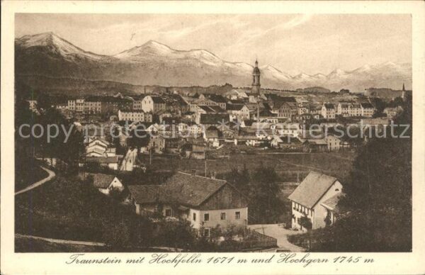 Traunstein Oberbayern Sdadtansicht