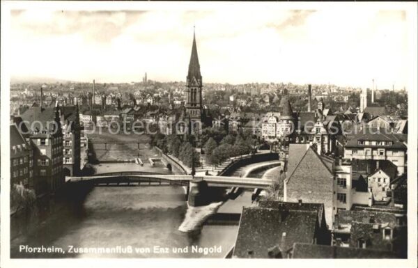 Pforzheim Zusammenfluß Enz und Nagold