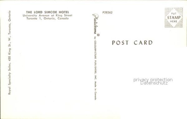 Toronto Canada The Lord Simcoe Hotel – Bild 2