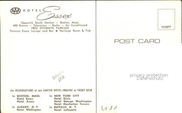 Boston Massachusetts Hotel Essex – Bild 2
