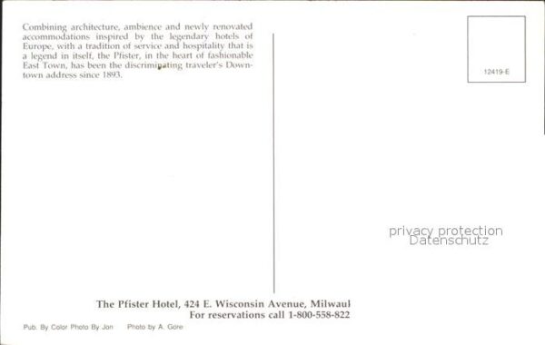 Milwaukee Wisconsin The Pfister – Bild 2