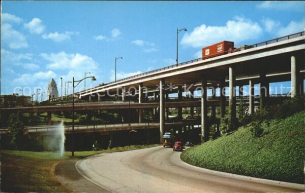 Los Angeles California Network Of Freeways Near Civic