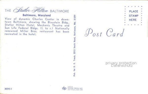 Baltimore Maryland Stather Hilton – Bild 2