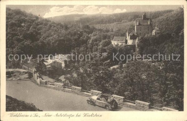 Waldheim Sachsen Autostraße bei Kriebstein