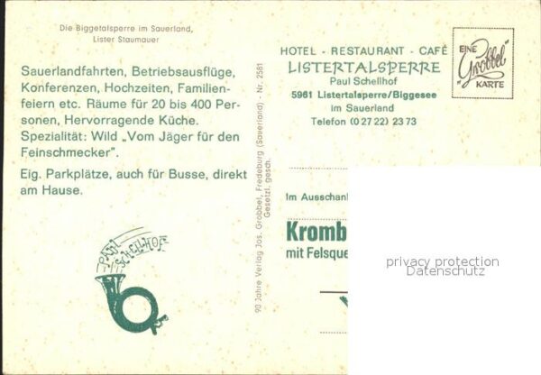Listertalsperre Lister Staumauer Hotel Restaurant Liste – Bild 2