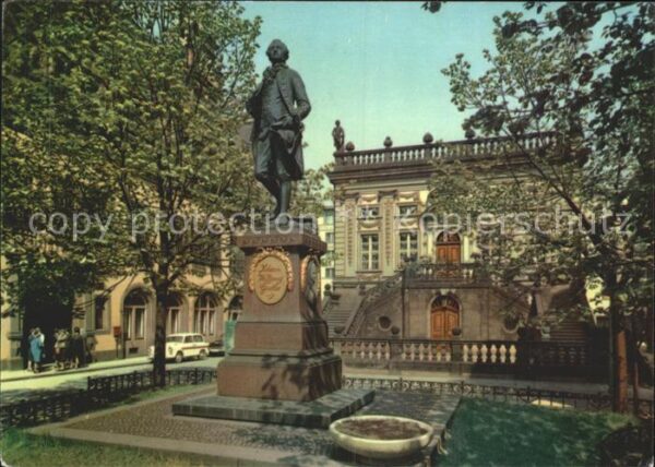 Leipzig Am Naschmarkt Goethe Denkmal Alte Hande
