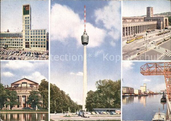 Stuttgart Rathaus Staatstheater Fernsehturm Haupt