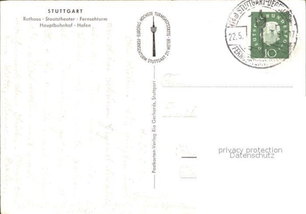 Stuttgart Rathaus Staatstheater Fernsehturm Haupt – Bild 2