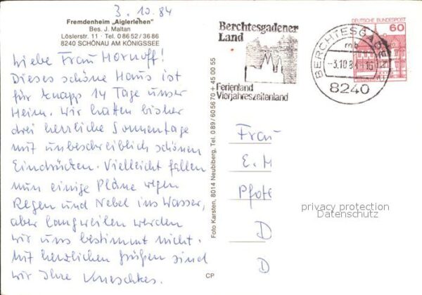 Schoenau Koenigssee Fremdenheim Aigerlehen – Bild 2