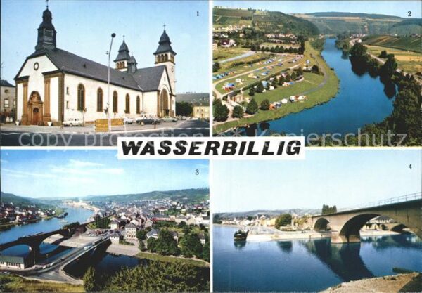 Wasserbillig Eglise Camping Vue generale La Sure et