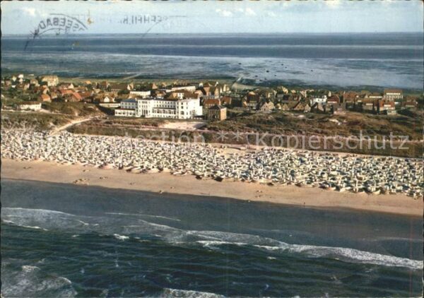 Juist Nordseebad Nordseeheilbad Strand Fliegeraufnahme