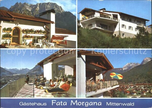 Mittenwald Bayern Gästehaus Fata Morgana Terrasse